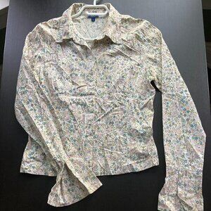 Bluenotes stretch Long sleeve size large floral print Y2K